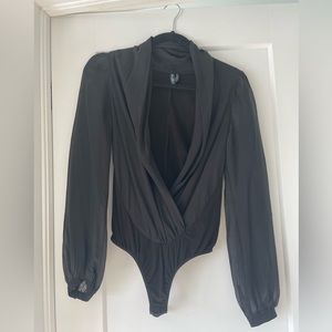 Marciano silk black bodysuit